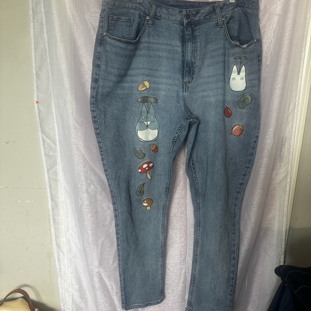 Hot Topic Blue Jeans with Character Print